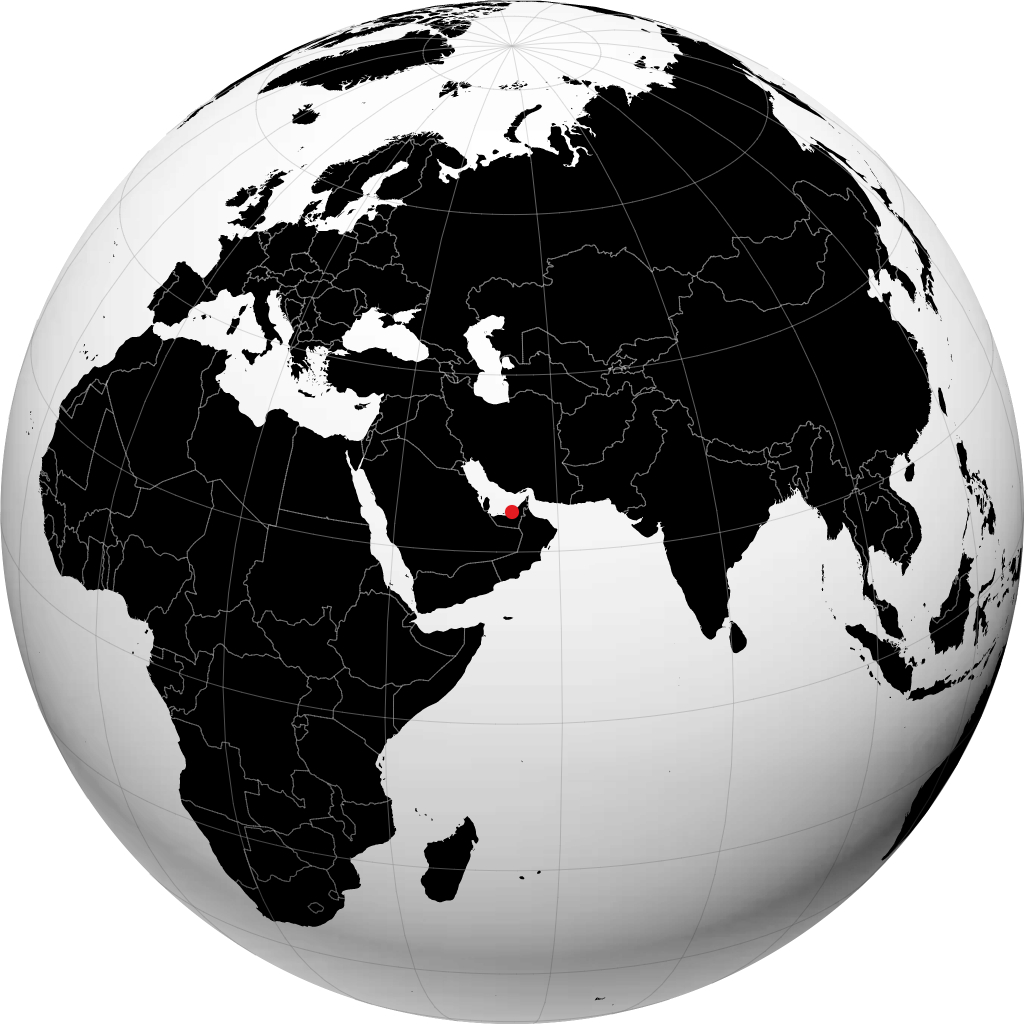Abu Dhabi trên quả địa cầu