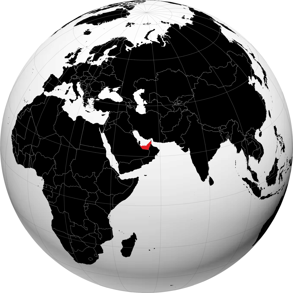 UAE trên quả địa cầu
