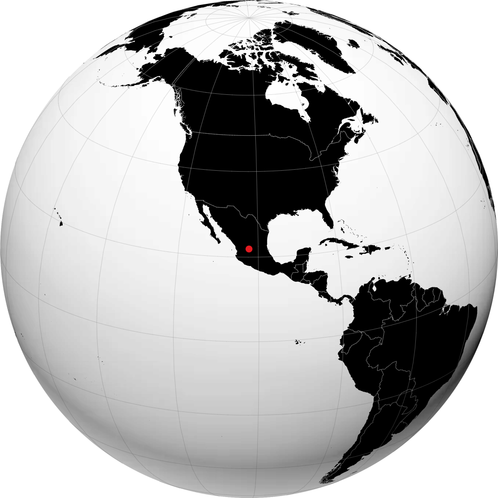 Aguascalientes trên quả địa cầu