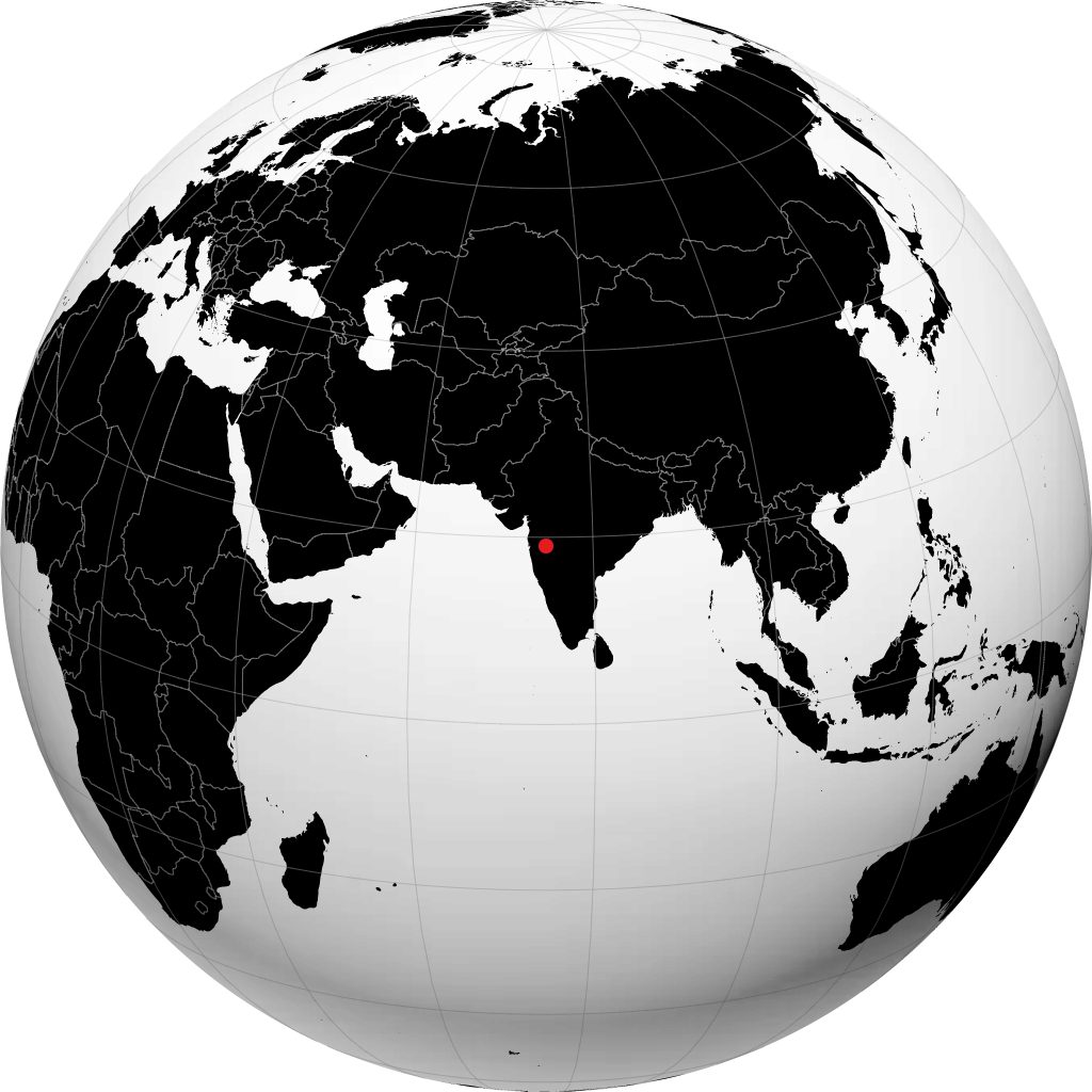 Ahmednagar trên quả địa cầu
