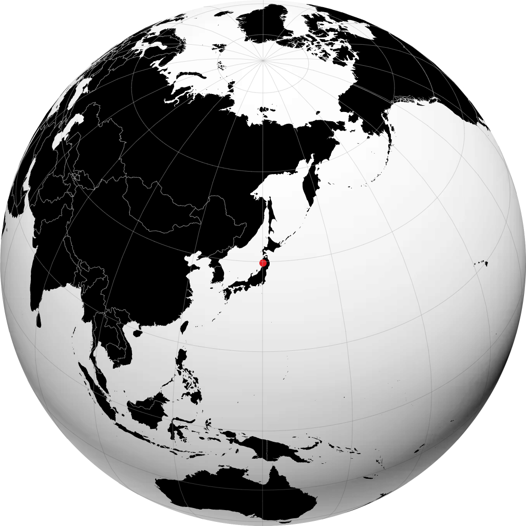 Akita trên quả địa cầu