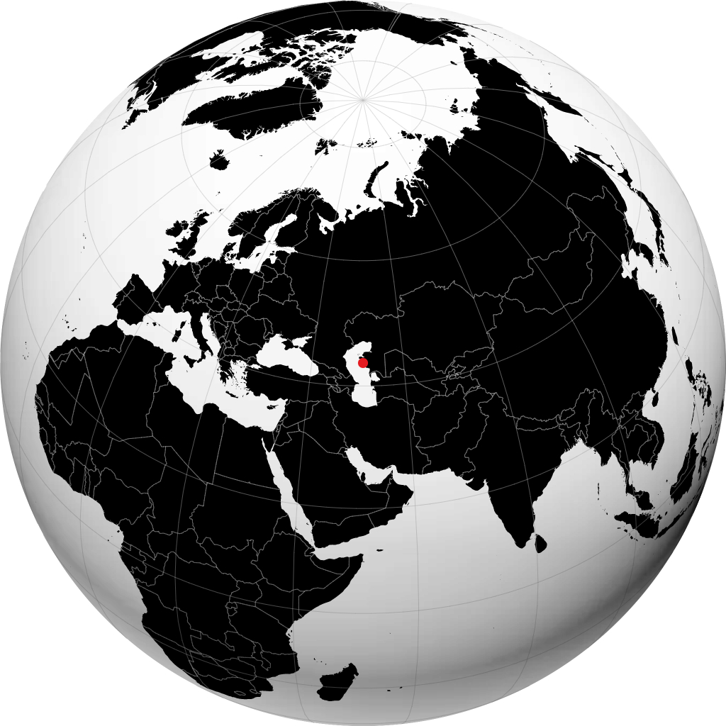Aktau trên quả địa cầu