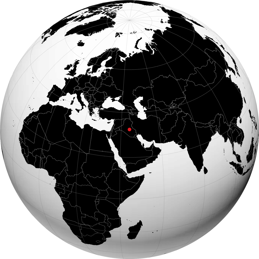 Al Hillah trên quả địa cầu