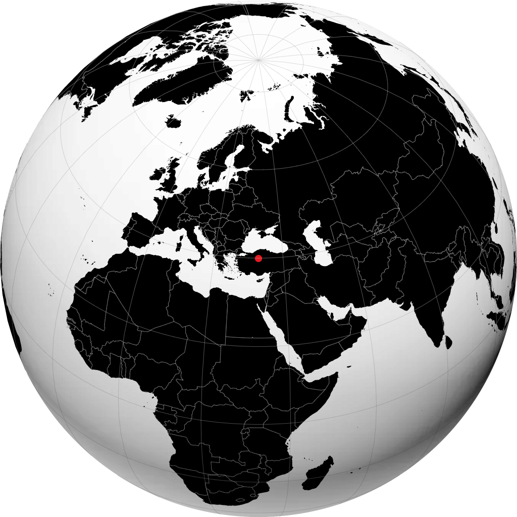 Ankara trên quả địa cầu