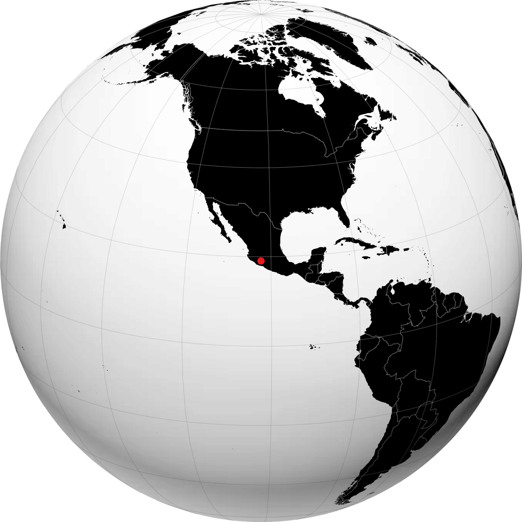 Apatzingán trên quả địa cầu