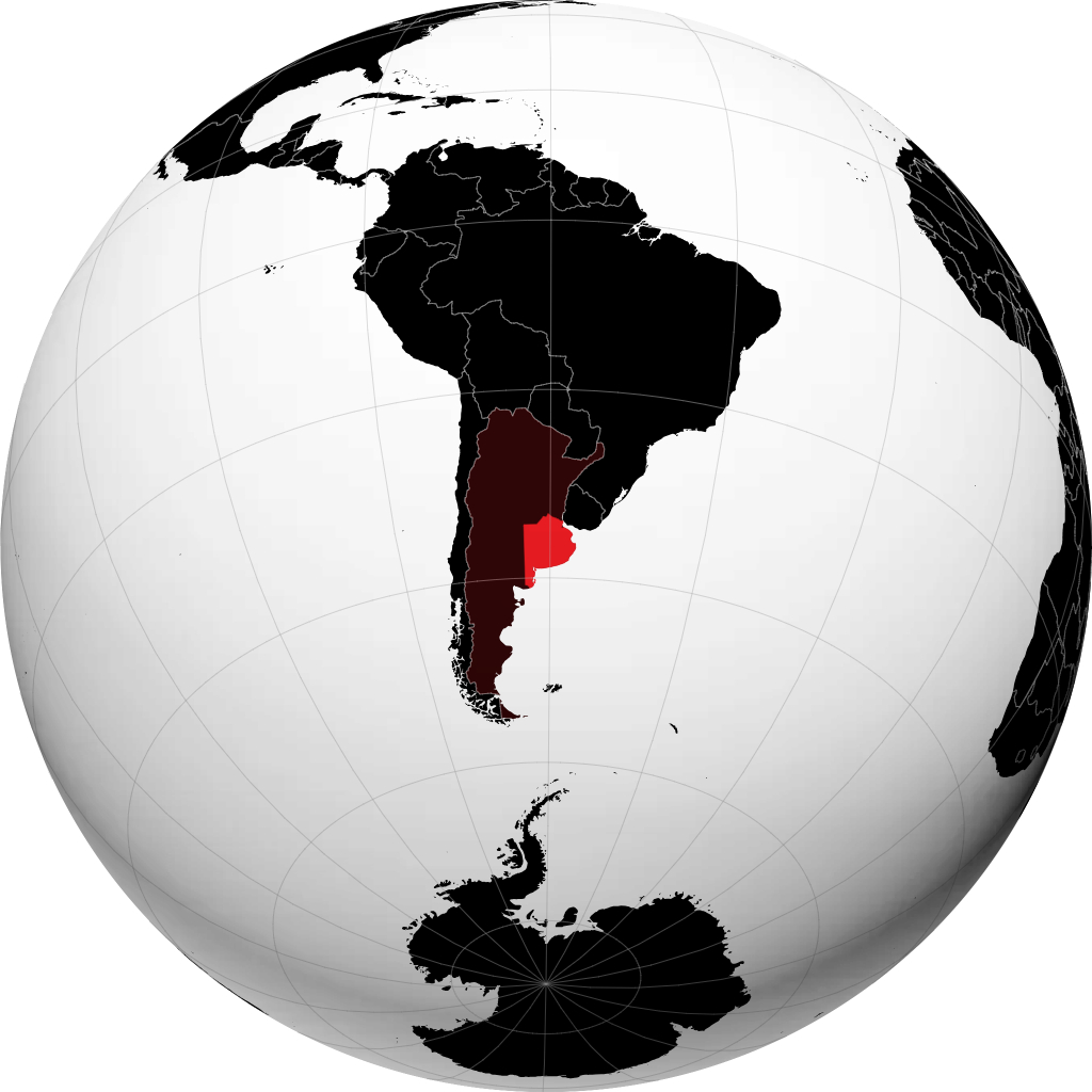Tỉnh Buenos Aires trên quả địa cầu