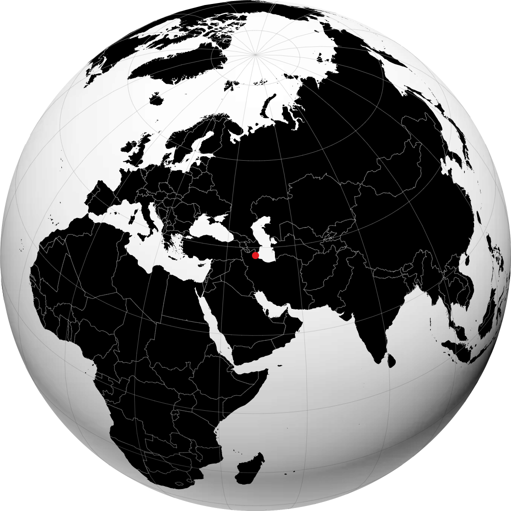 Ardabil trên quả địa cầu