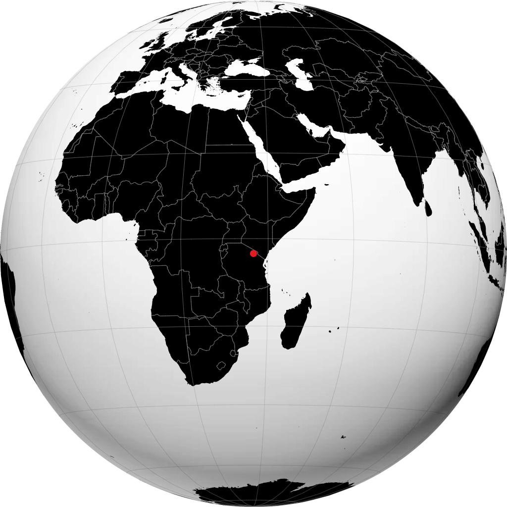 Arusha trên quả địa cầu