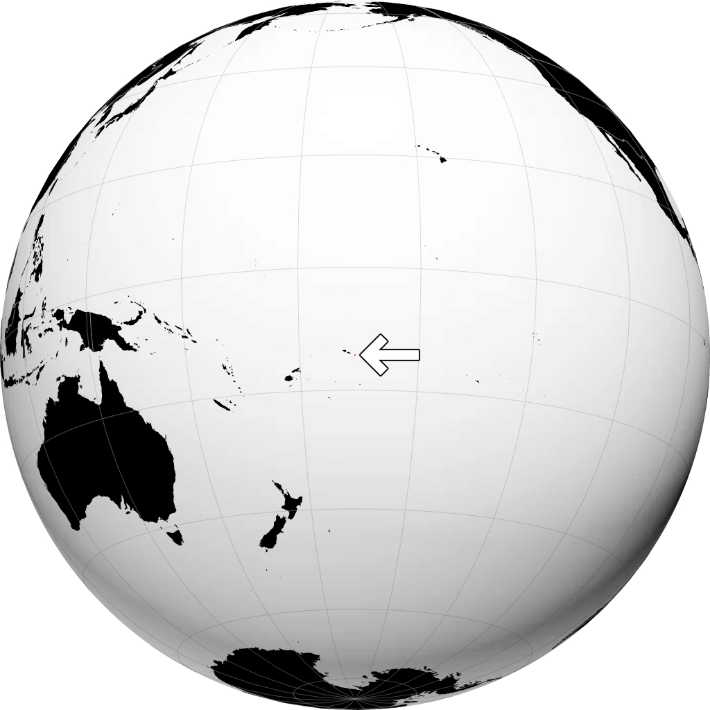 Samoa thuộc Mỹ trên quả địa cầu