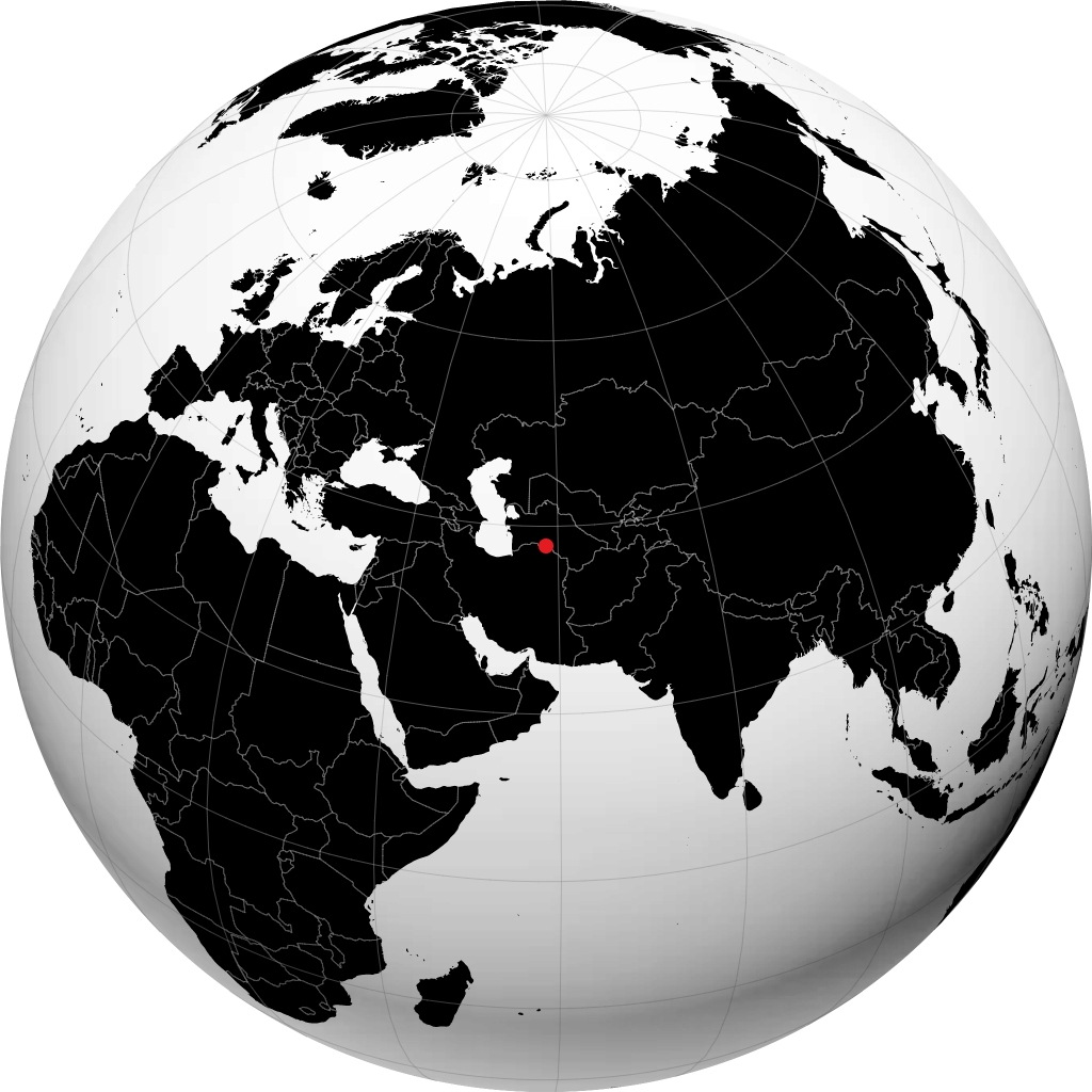 Ashgabat trên quả địa cầu