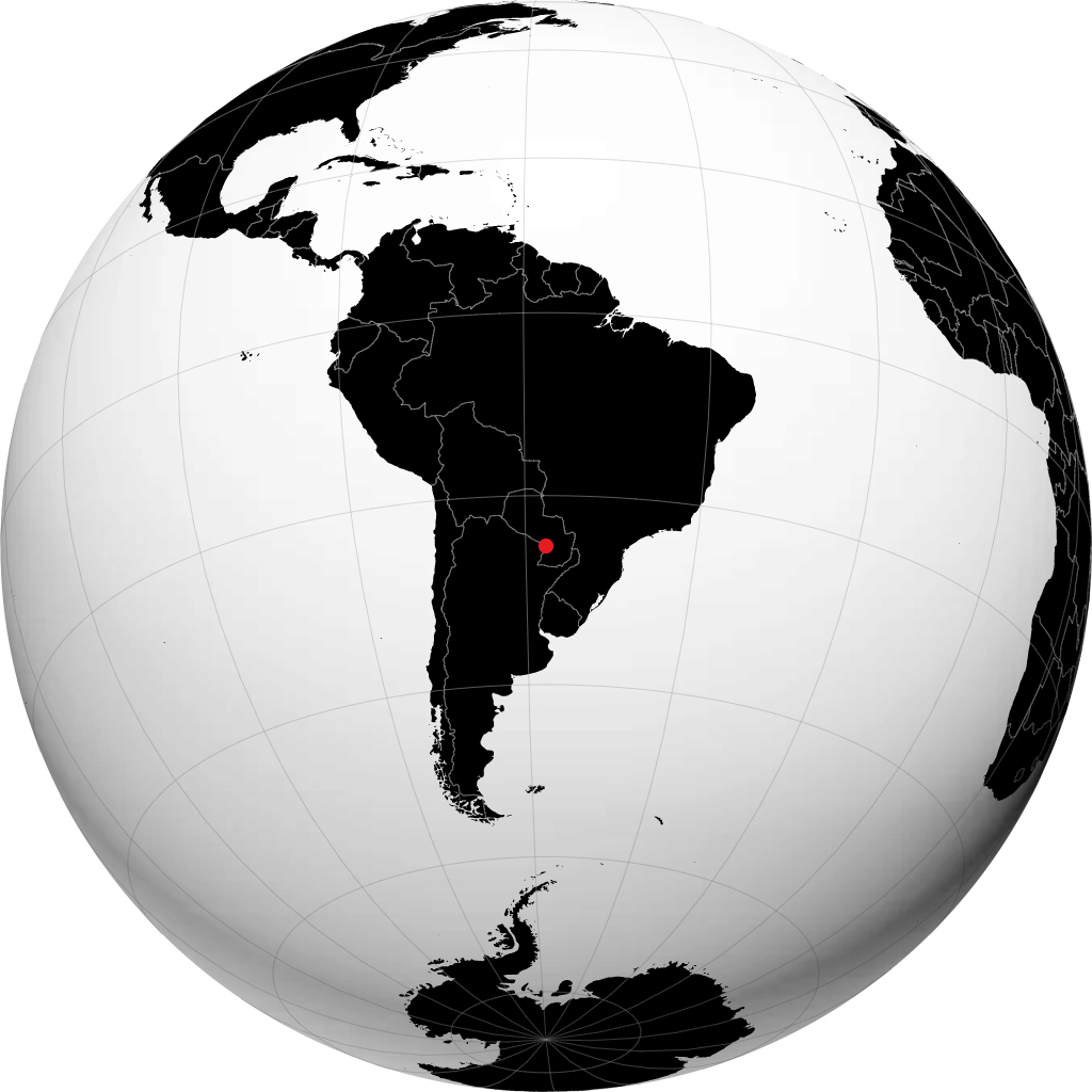 Asunción trên quả địa cầu