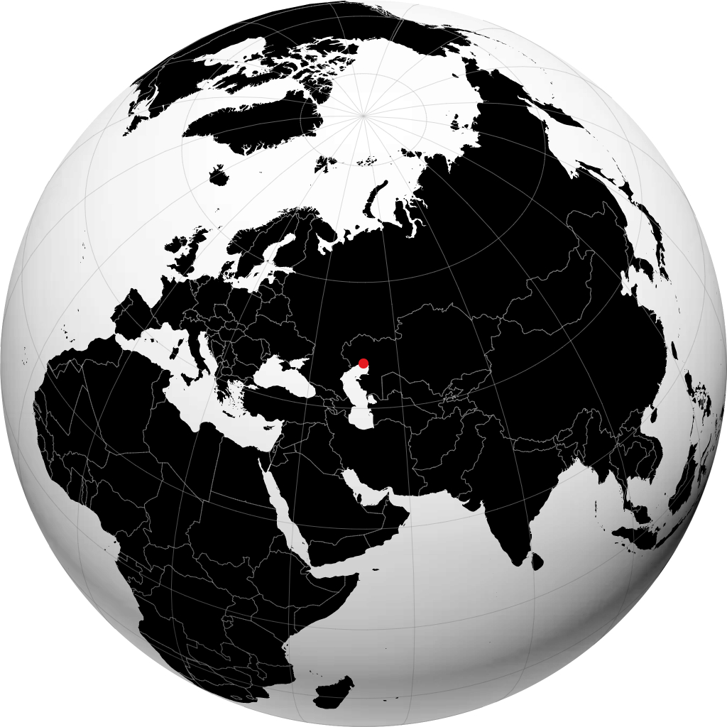 Atyrau trên quả địa cầu