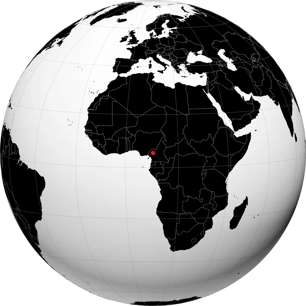 Bafoussam trên quả địa cầu