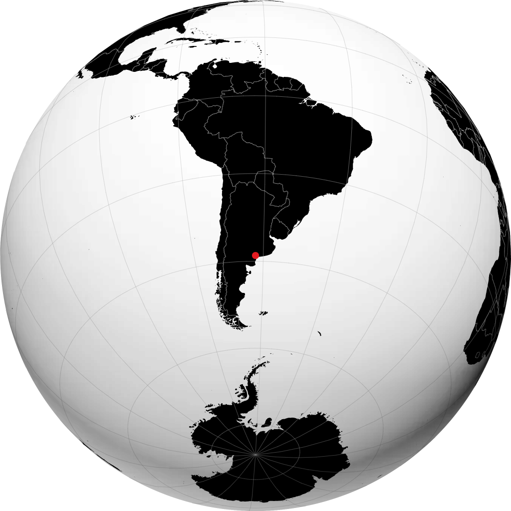 Bahía Blanca trên quả địa cầu