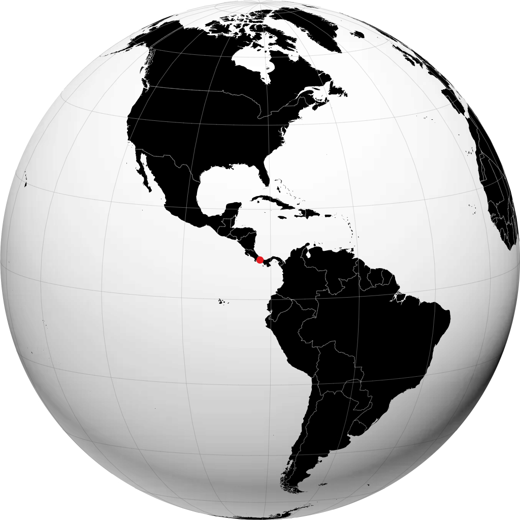 Bajo Boquete trên quả địa cầu
