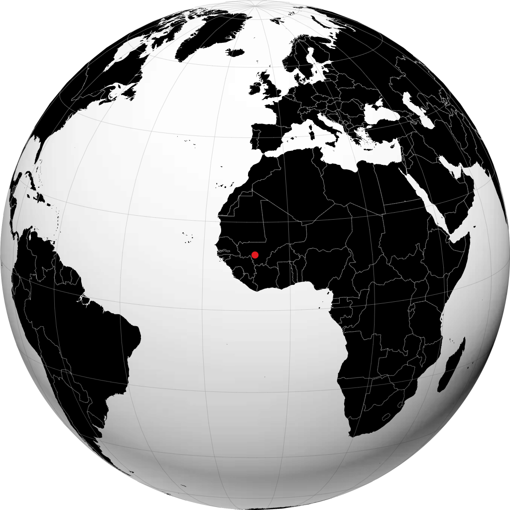 Bamako trên quả địa cầu