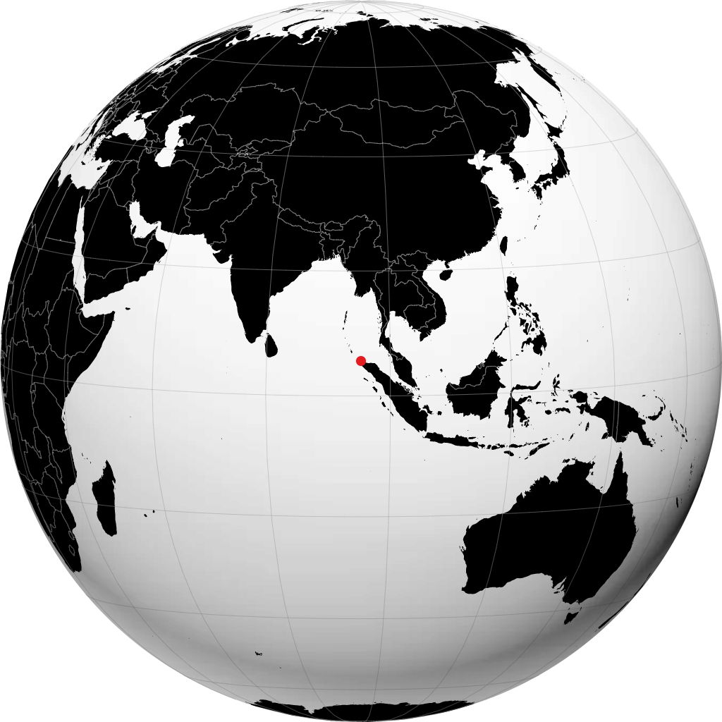 Banda Aceh trên quả địa cầu