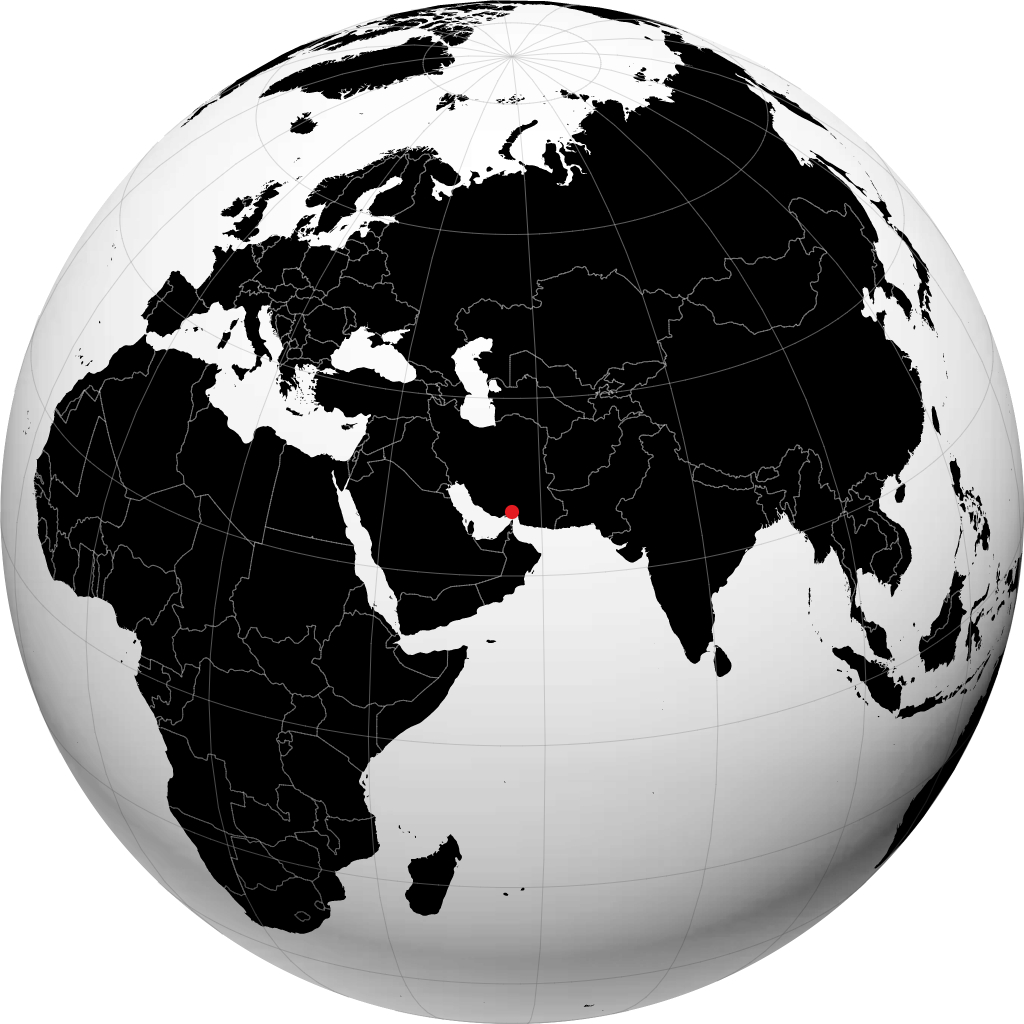 Bandar Abbas trên quả địa cầu