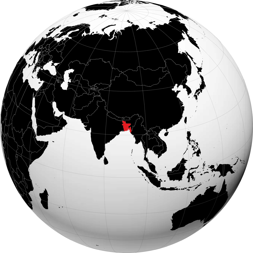 Bangladesh trên quả địa cầu
