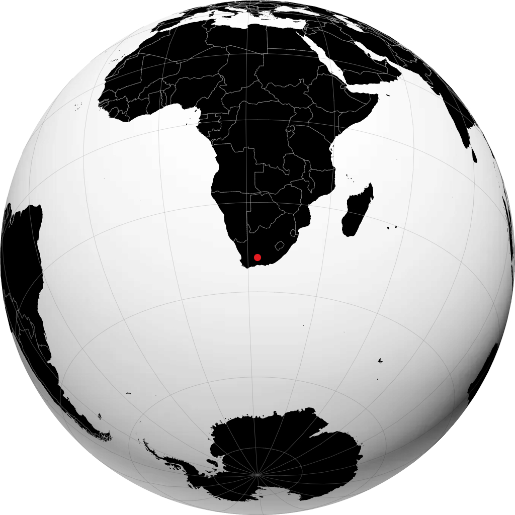 Beaufort West trên quả địa cầu
