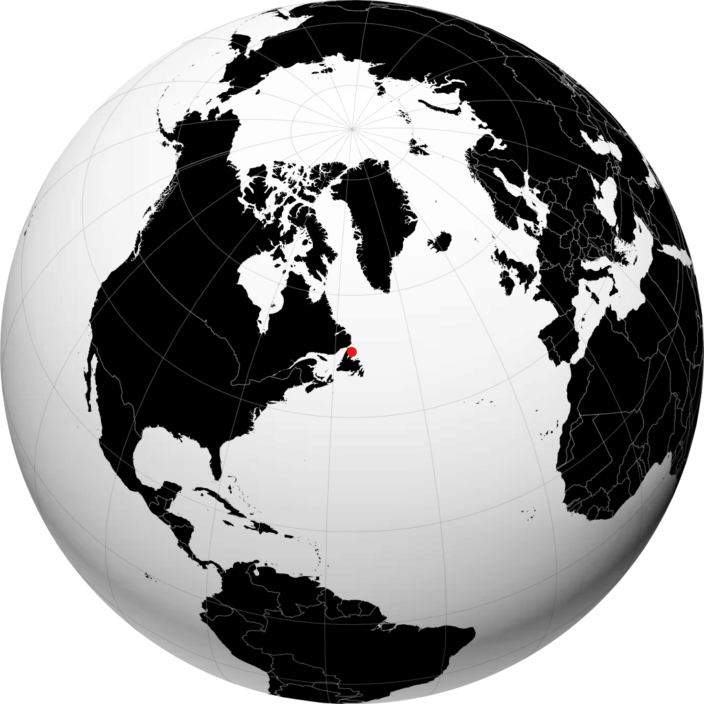 Bell Island trên quả địa cầu