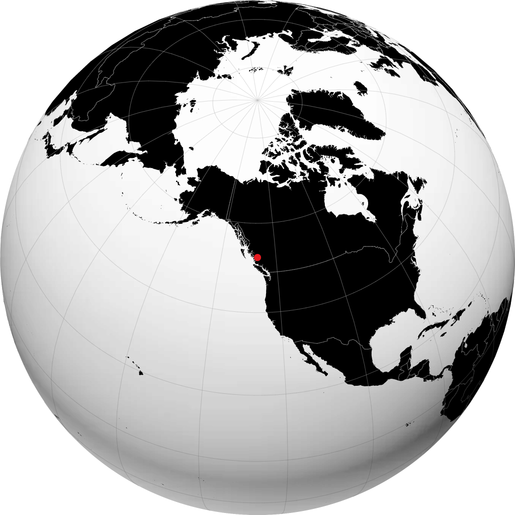 Bella Coola trên quả địa cầu