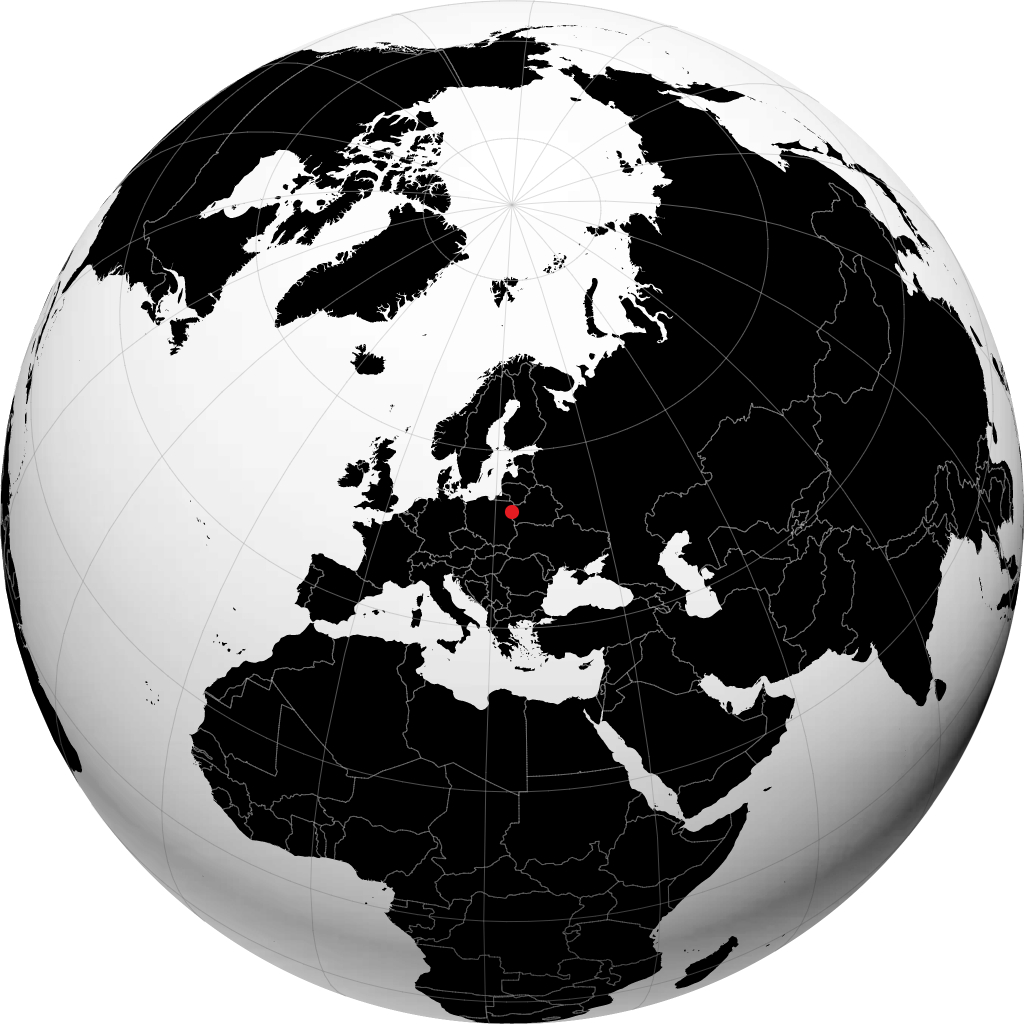 Białystok trên quả địa cầu