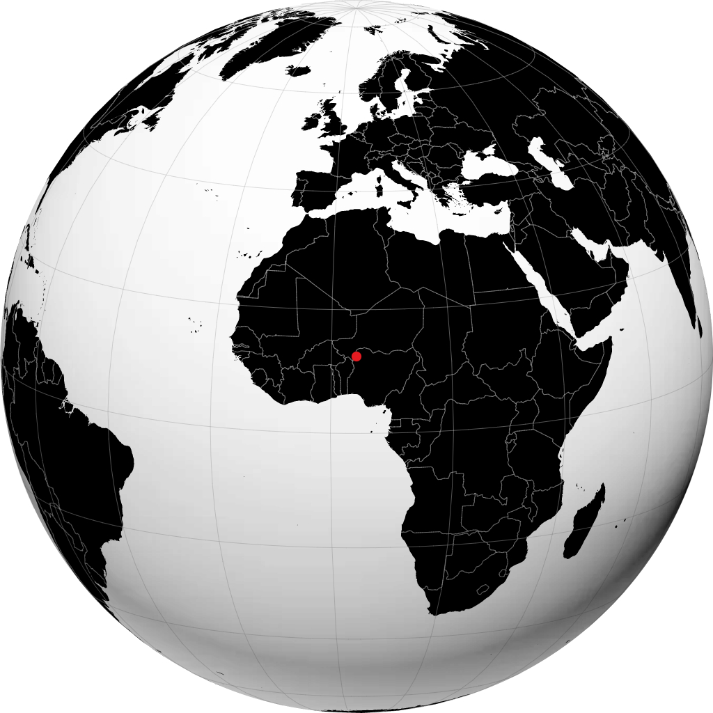Birnin Kebbi trên quả địa cầu