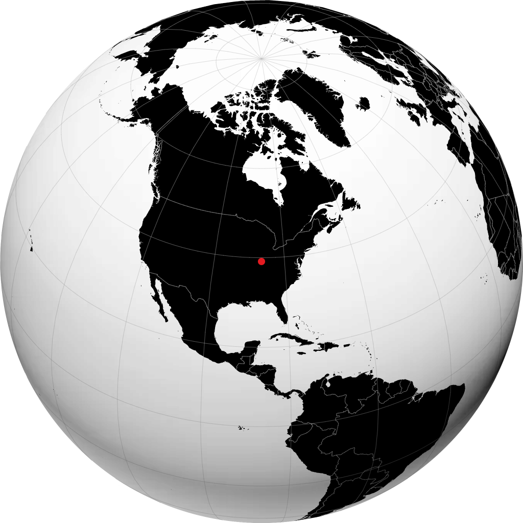 Bloomington trên quả địa cầu