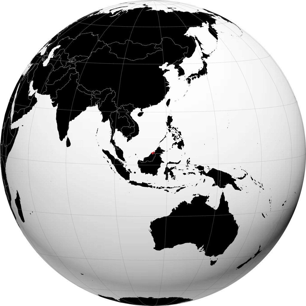 Brunei trên quả địa cầu