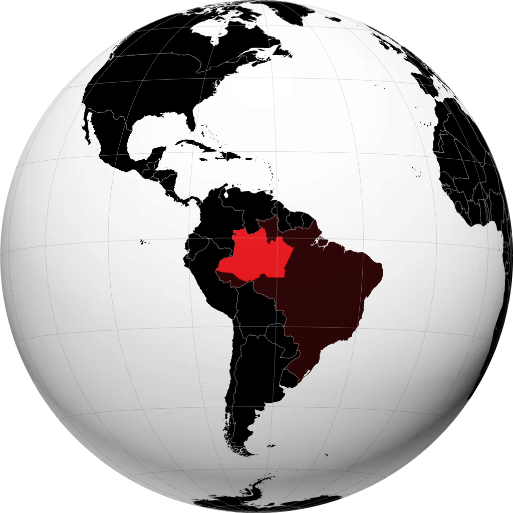 Bang Amazonas trên quả địa cầu