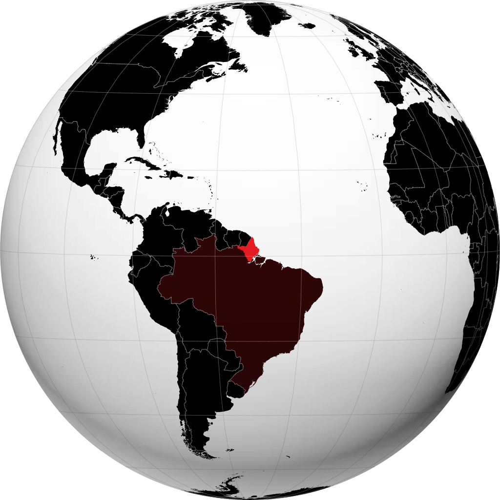Bang Amapá trên quả địa cầu