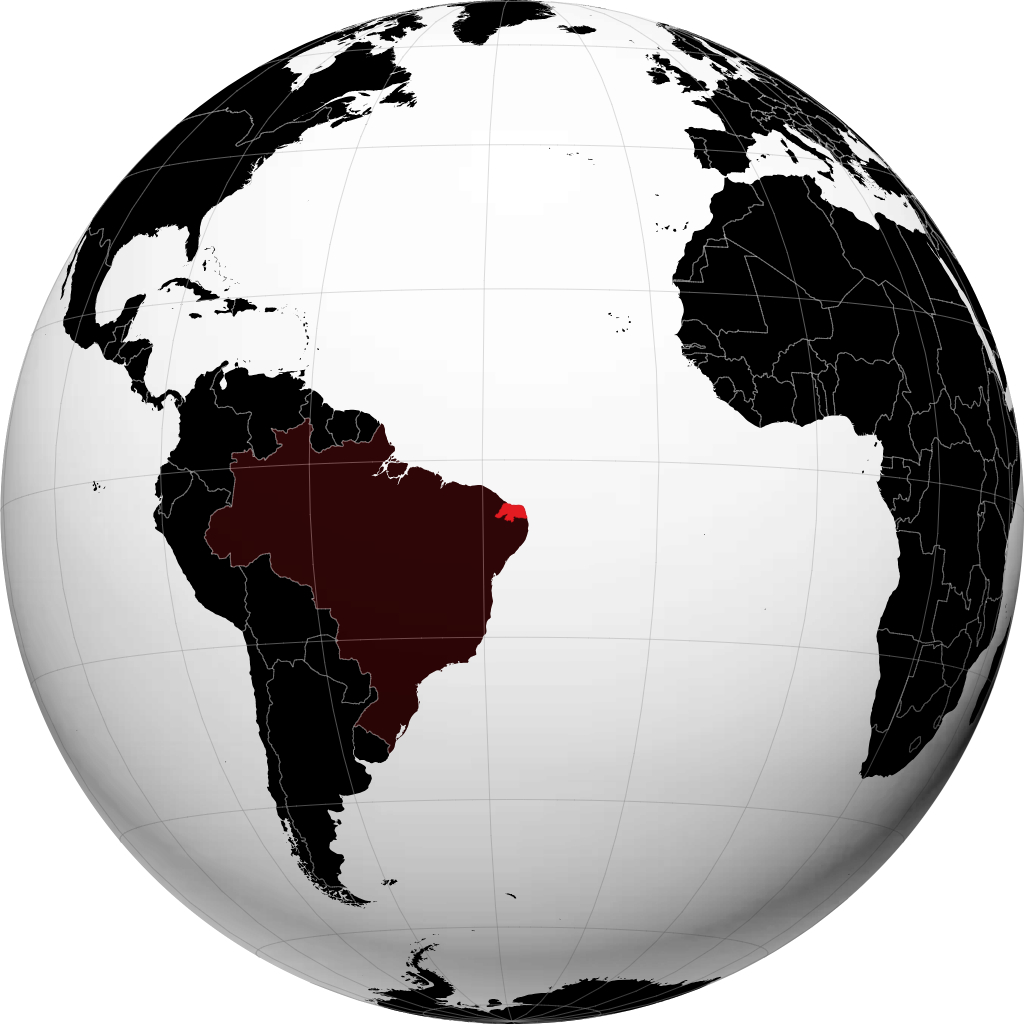 Bang Rio Grande do Norte trên quả địa cầu