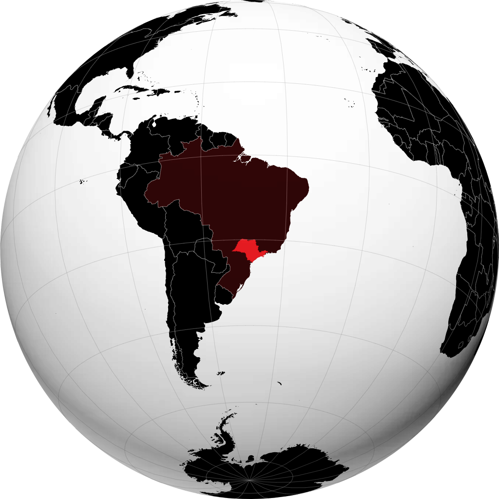 Bang Sao Paulo trên quả địa cầu