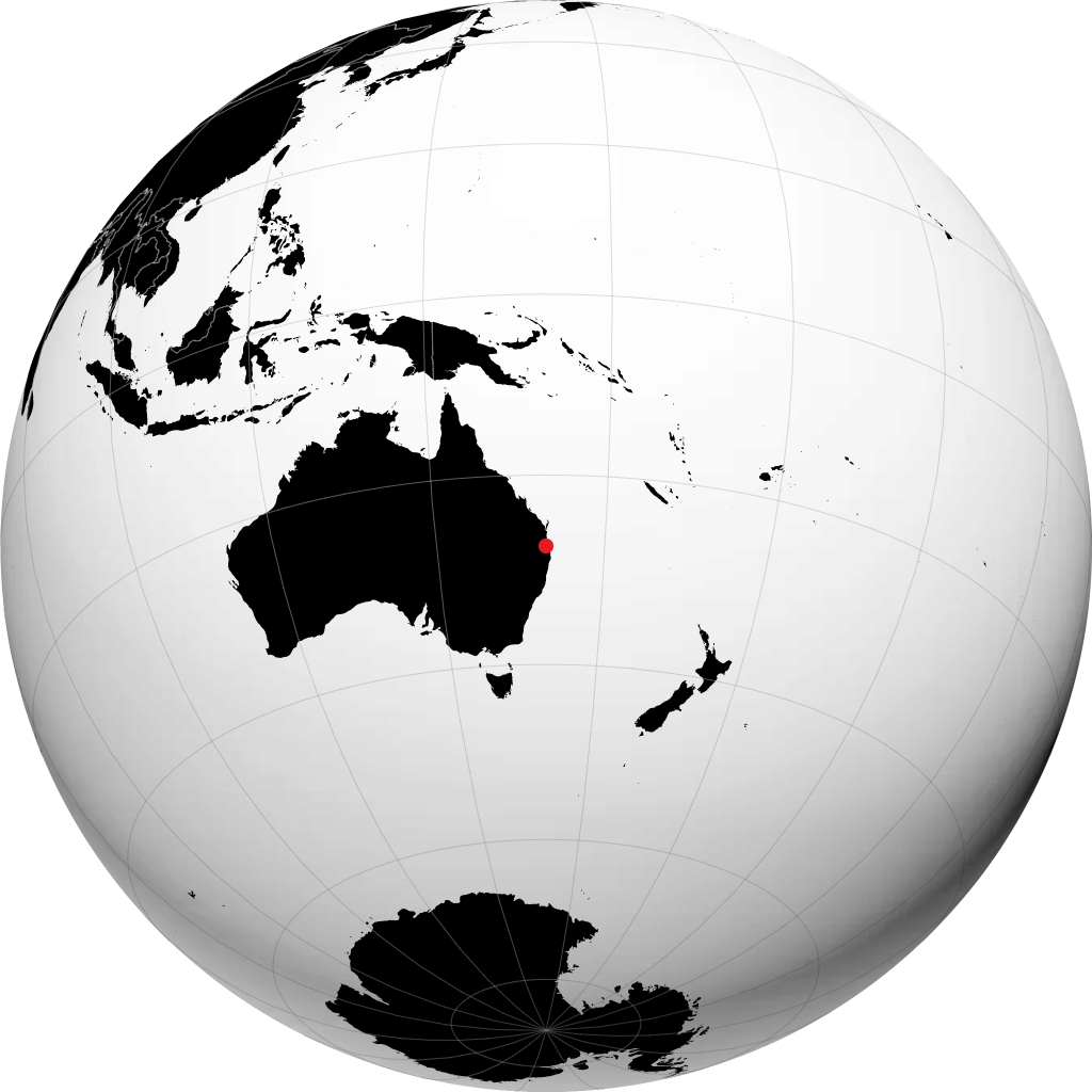 Brisbane trên quả địa cầu