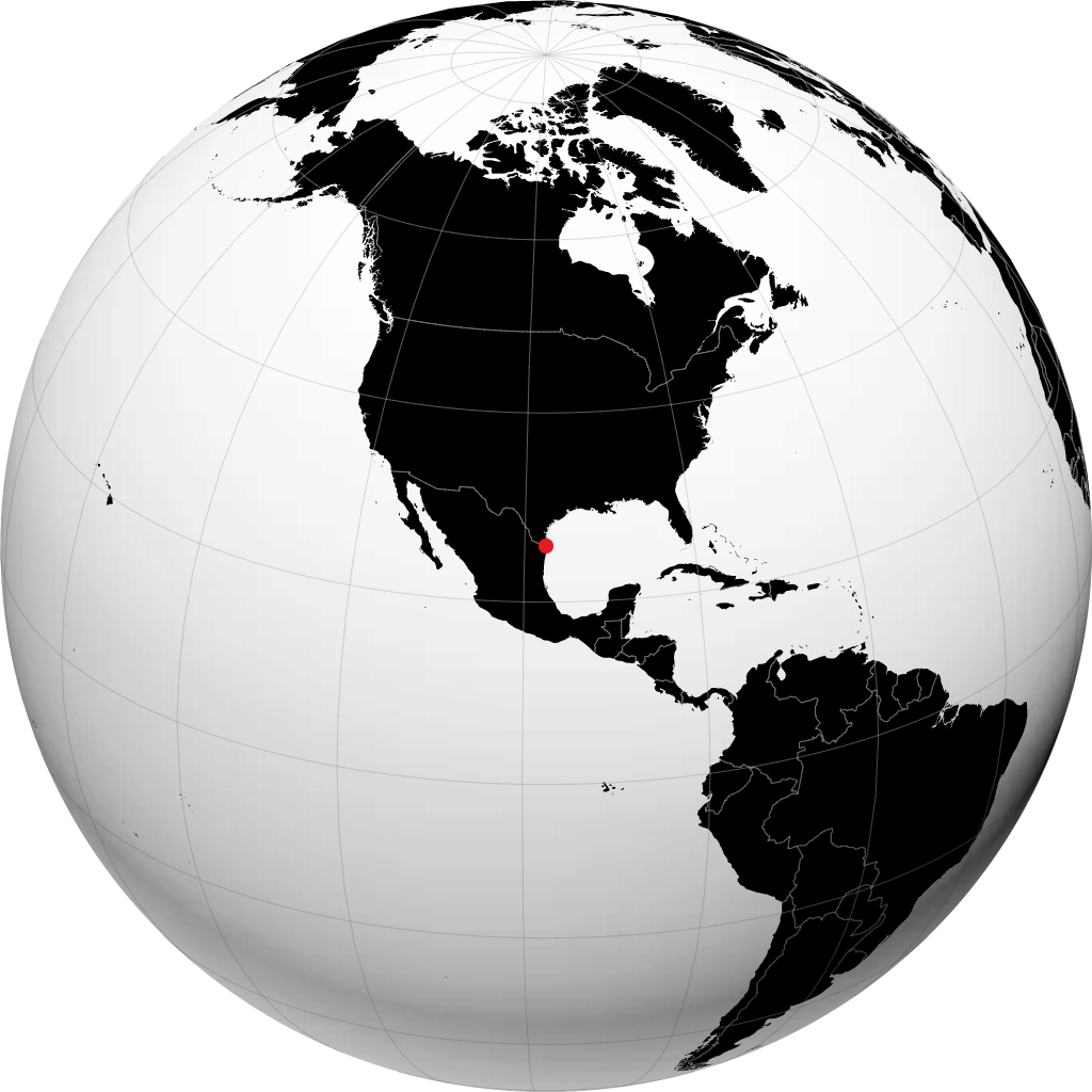 Brownsville trên quả địa cầu
