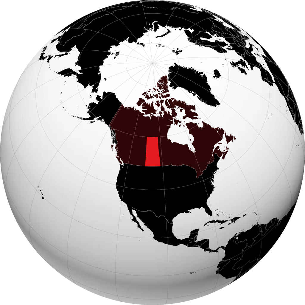 Saskatchewan trên quả địa cầu