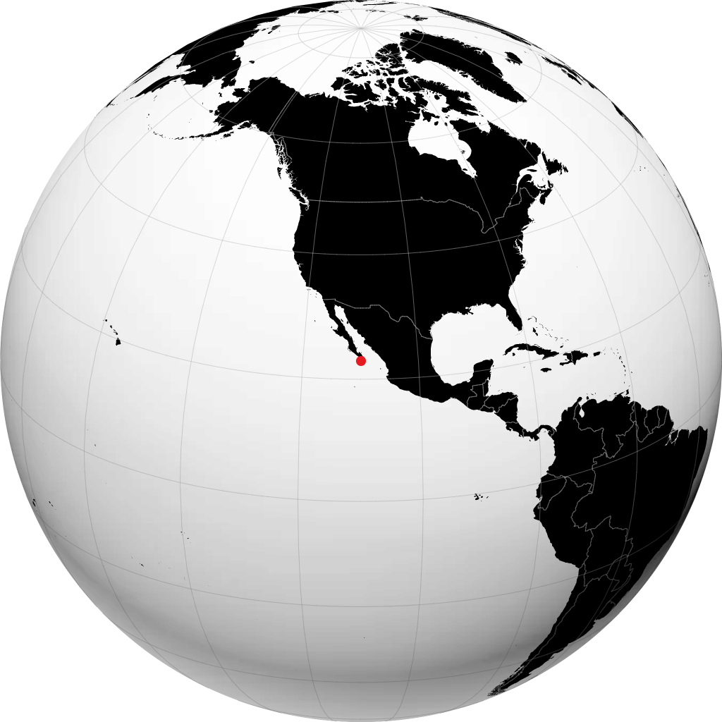 Cabo San Lucas trên quả địa cầu