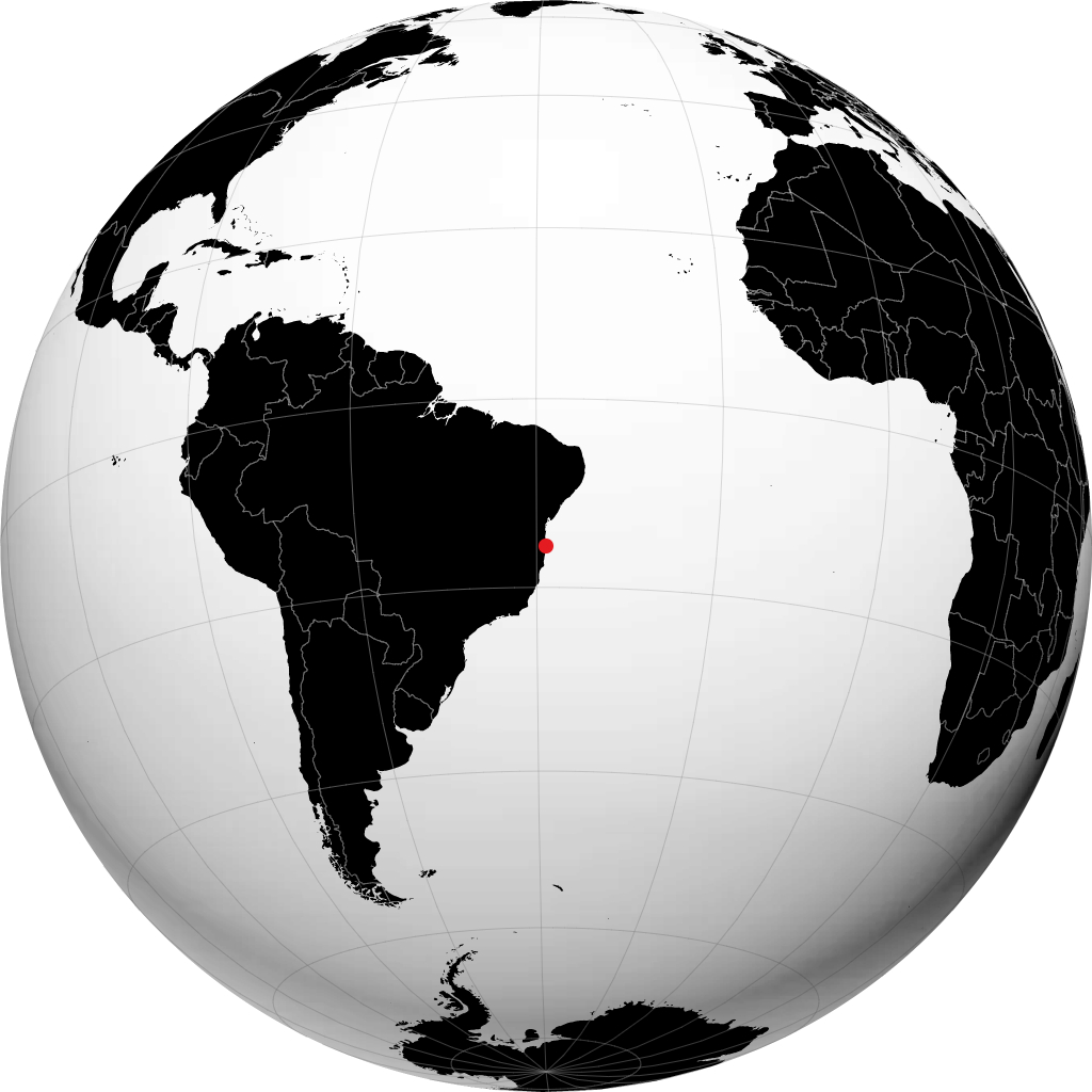 Canavieiras trên quả địa cầu