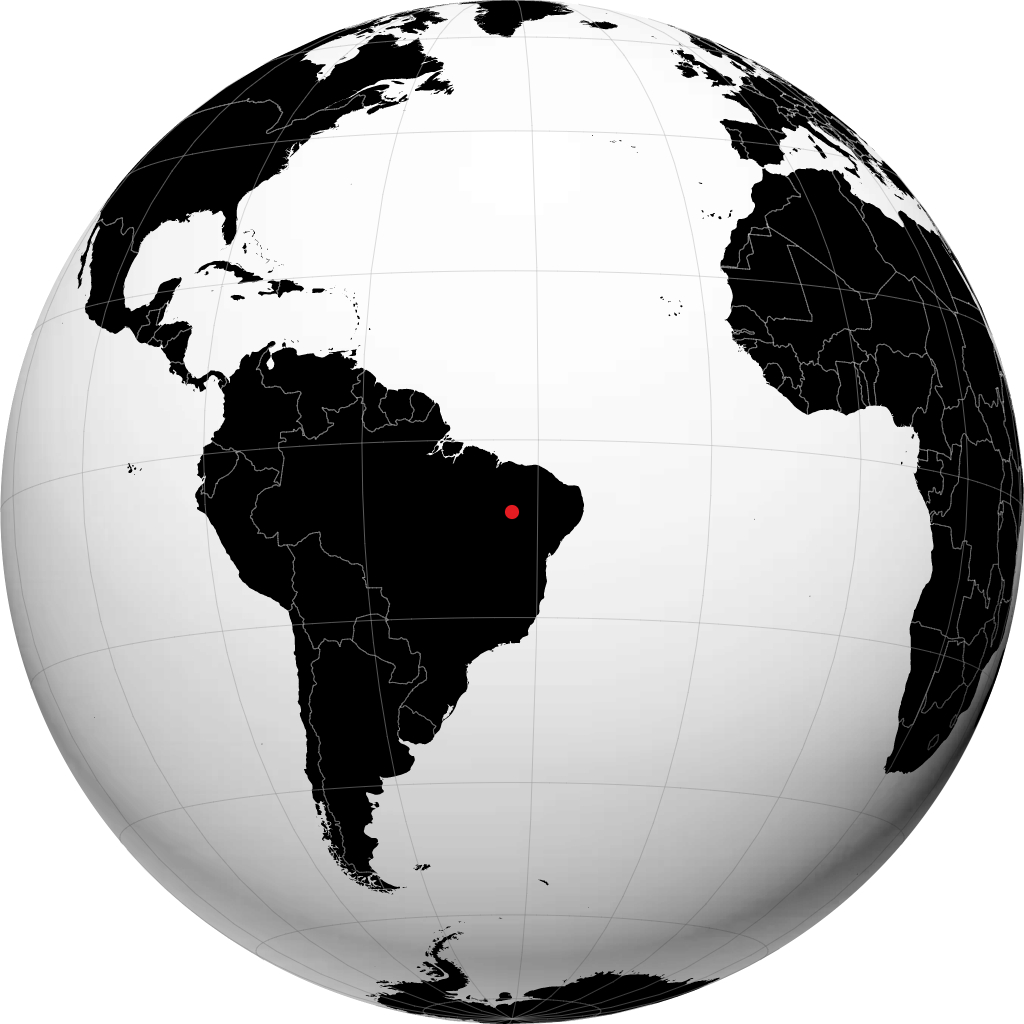 Canto do Buriti trên quả địa cầu
