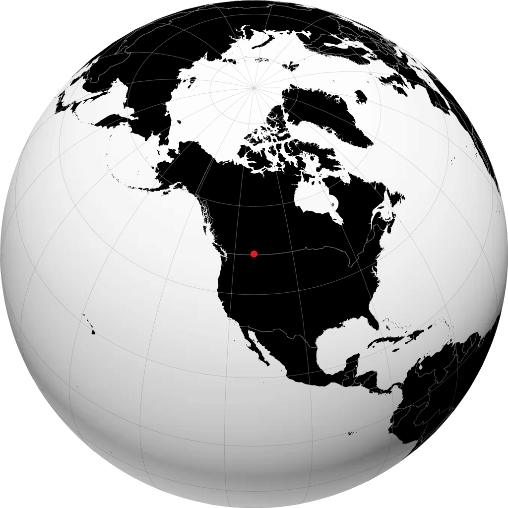 Cardston trên quả địa cầu