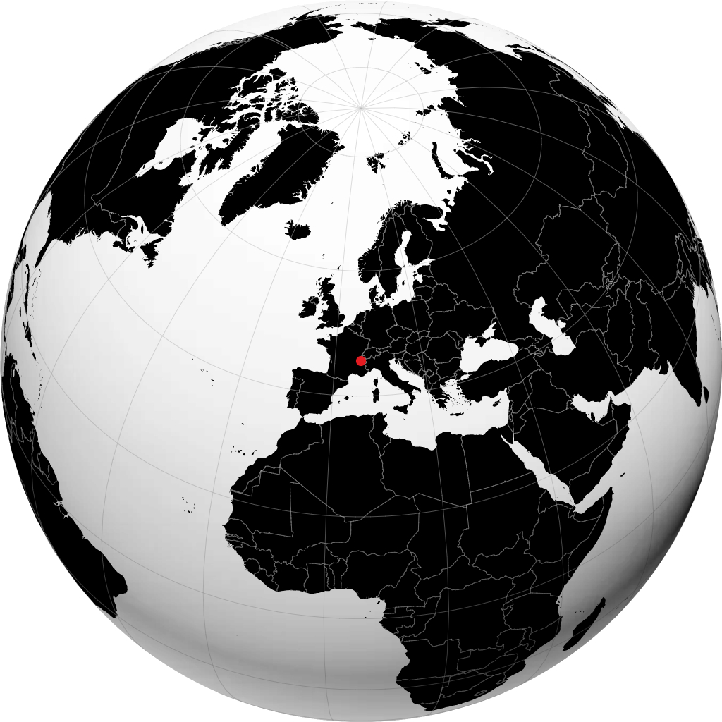 Chambéry trên quả địa cầu