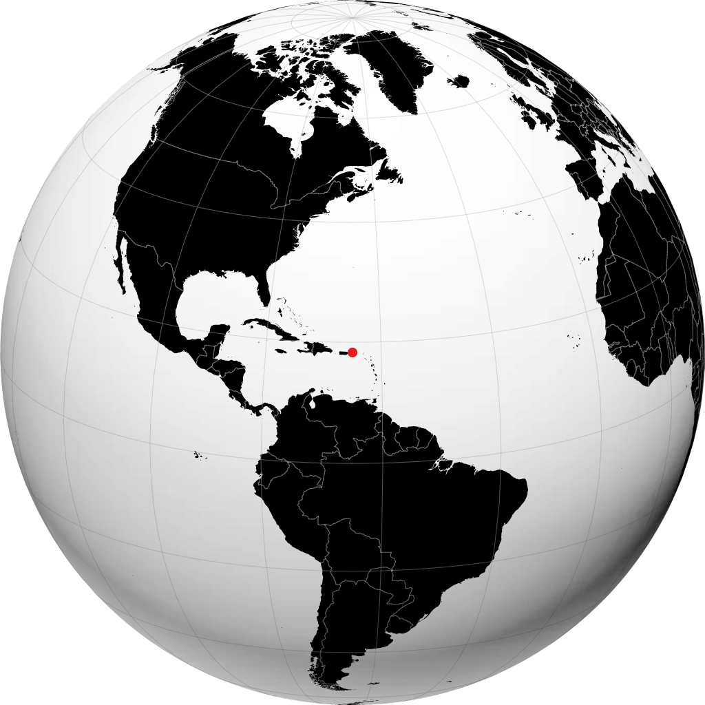 Charlotte Amalie trên quả địa cầu