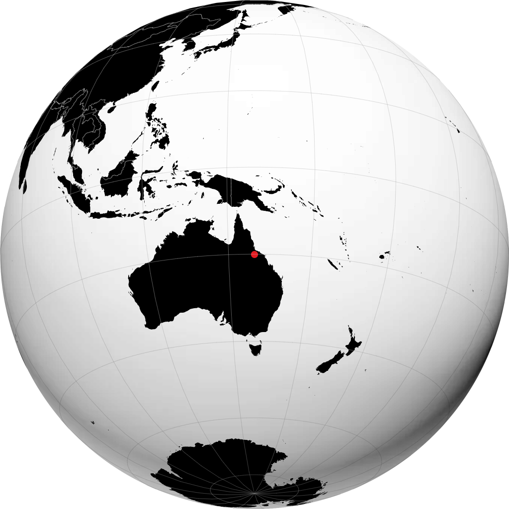Charters Towers trên quả địa cầu