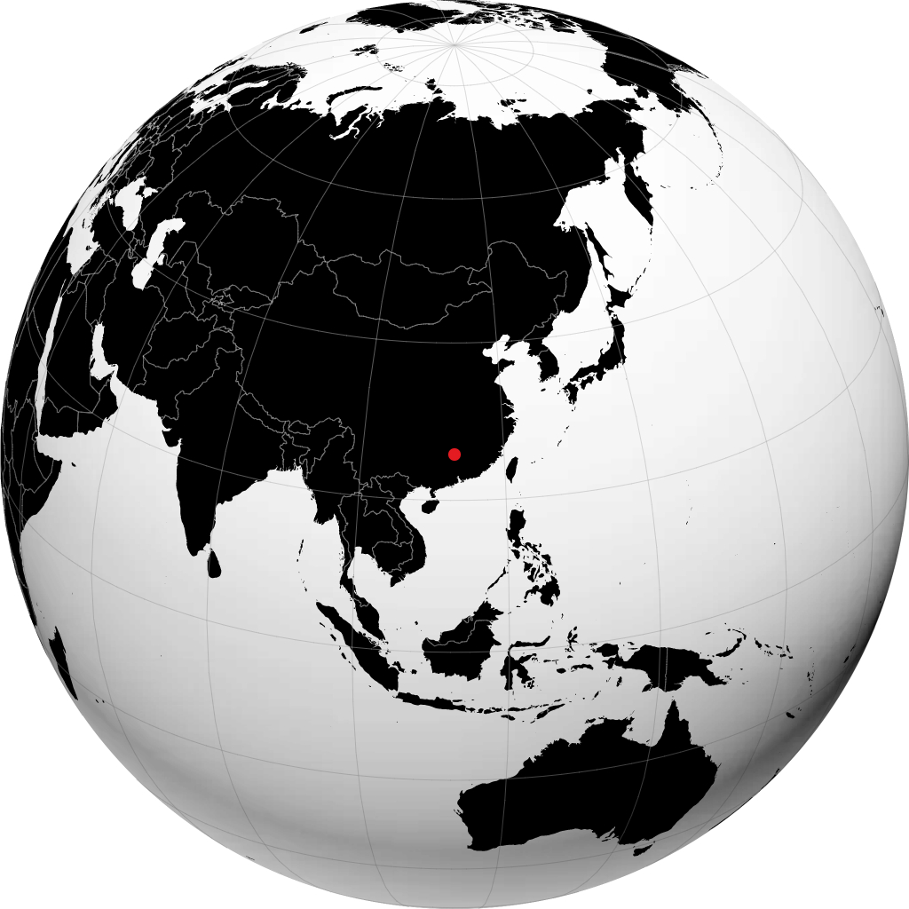 Chenzhou trên quả địa cầu
