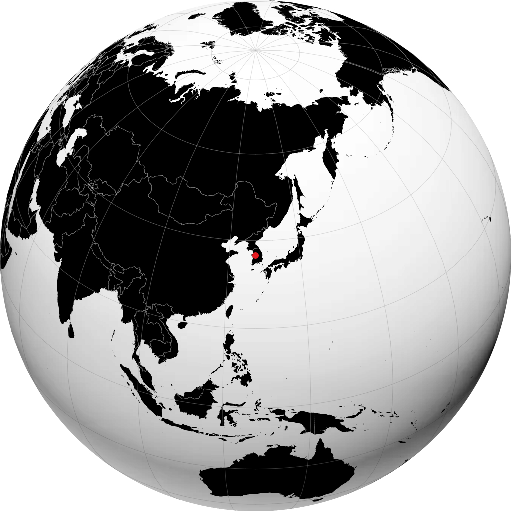 Cheongju trên quả địa cầu
