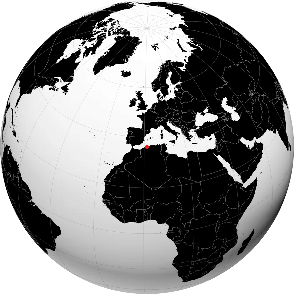 Chlef trên quả địa cầu
