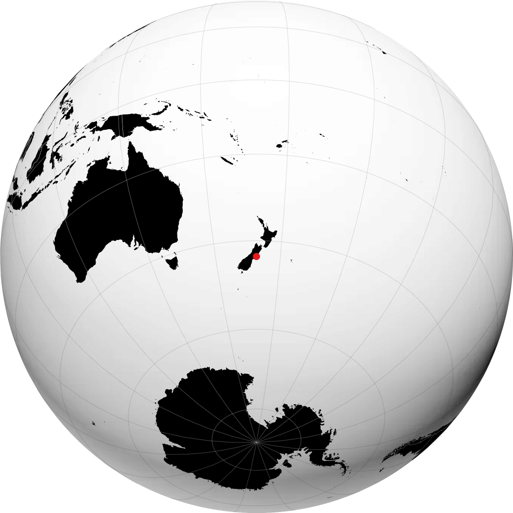 Christchurch trên quả địa cầu