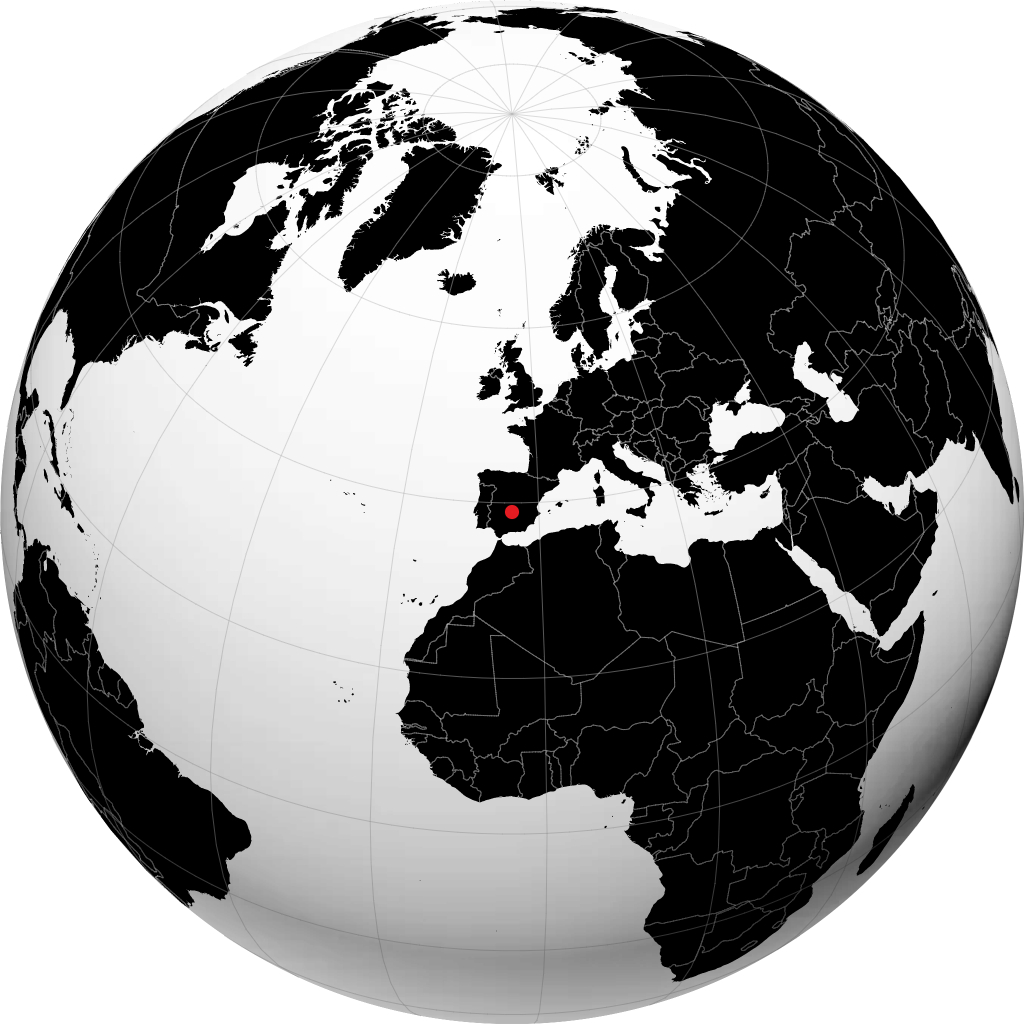 Ciudad Real trên quả địa cầu