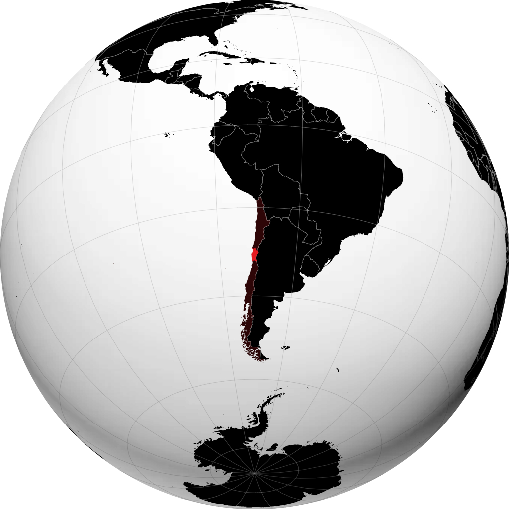 Vùng Coquimbo trên quả địa cầu